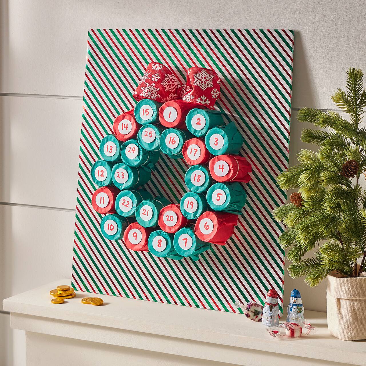 Paper Tube Advent Calendar